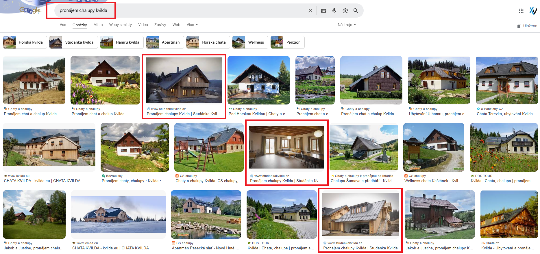 Pronajem chalupy Kvilda Google obrazky